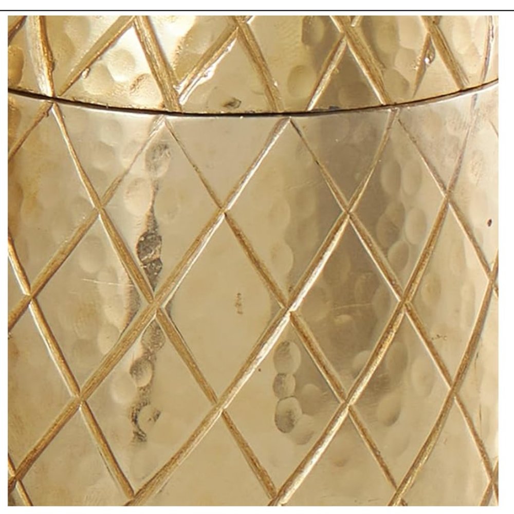Deco 79 Aluminum Fruit Decorative Jars with Matching Leaf Tray, Set of 4 11" W, - Picture 7 of 10